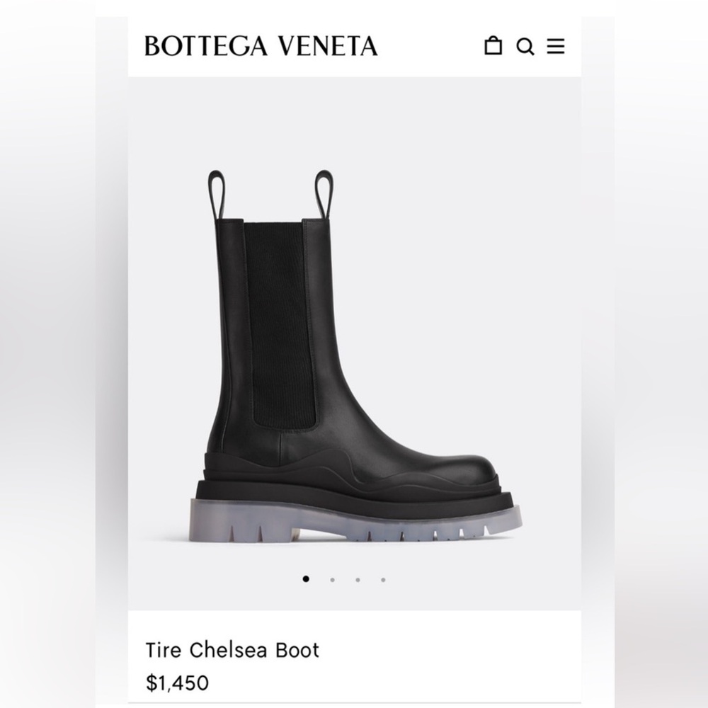 Bottega Veneta leather mid calf Chelsea boot